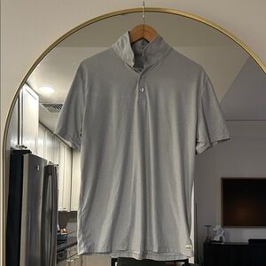 Vuori Light Gray Short-Sleeve Polo